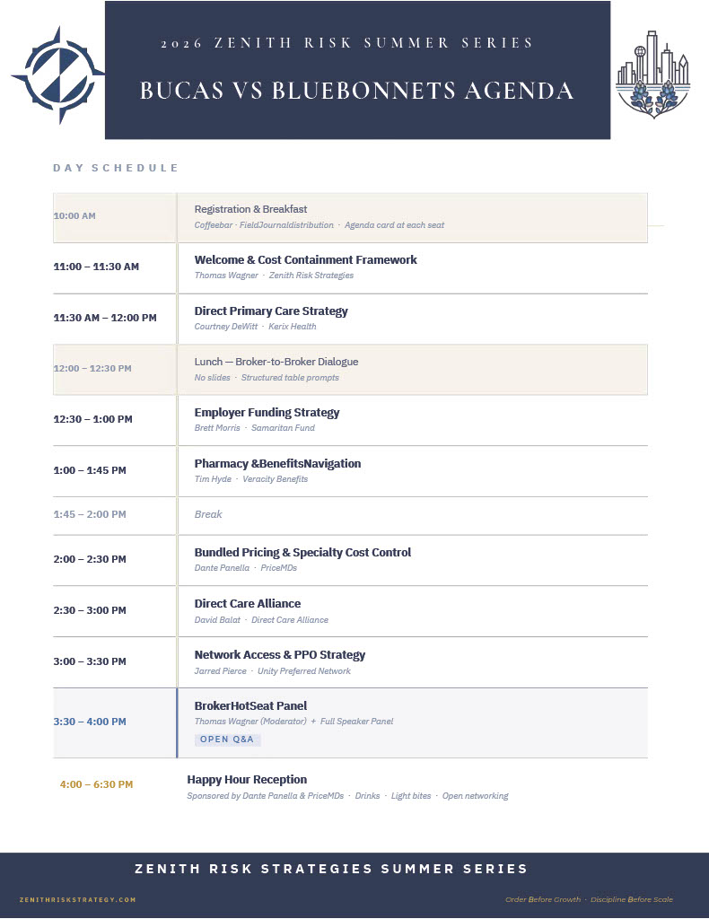 Full Agenda Card